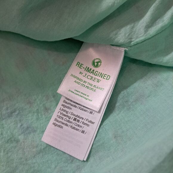 J. Crew Factory‎ Dress Women's 2 Petite Green Midi V Neck Smocked Cottagecore - Picture 14 of 16